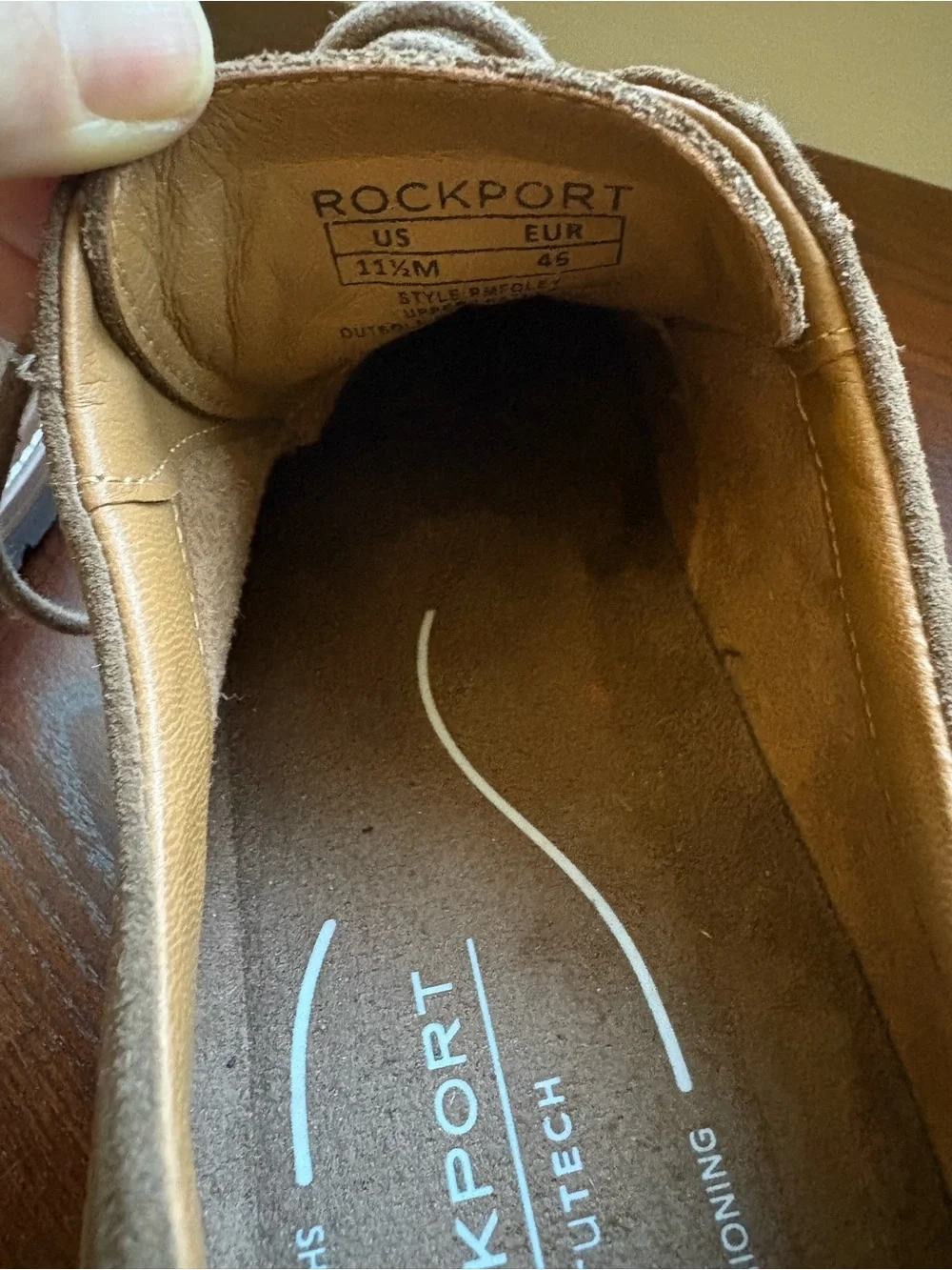Men’s Rockport Foley Dark Taupe Suede